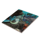 Zeemeermin en Dolfijn Onder het Zee Tegeltje (Zijkant)