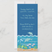 Zeemeermin en dolfijnen onder het zee kaart (Achterkant)