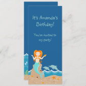 Zeemeermin en dolfijnen onder het zee kaart (Voorkant / Achterkant)