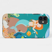 Zeemeermin en dolfijnen tijdens het verjaardagsfee Case-Mate iPhone case (Achterkant (horizontaal))