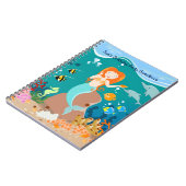 Zeemeermin en dolfijnen tijdens het verjaardagsfee notitieboek (Linkerzijde)