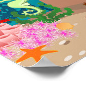 Zeemeermin en dolfijnen tijdens het verjaardagsfee poster (Hoek)