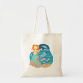 Zeemeermin en dolfijnen tijdens het verjaardagsfee tote bag (Voorkant)