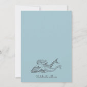 Zeemeermin en Dolphin Beach Lake Wedding Save The Date (Achterkant)