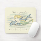 Zeemeermin en Dolphin Nautical Summer Quote Muismat (Met muis)