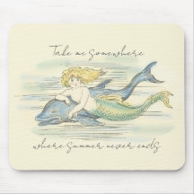 Zeemeermin en Dolphin Nautical Summer Quote