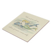  Zeemeermin en Dolphin Nautical Summer Quote Tegeltje (Zijkant)
