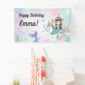 Zeemeermin en eenhoorn achtergrond spandoek (Insitu)