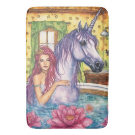 Zeemeermin en eenhoorn badfantasie badmat