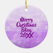  Zeemeermin en Eenhoorn Gepersonaliseerde Kerstmis Keramisch Ornament (Achterkant)