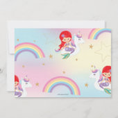 Zeemeermin en Eenhoorn Zwembad Verjaardagsfeest Fo Kaart (Achterkant)