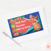 Zeemeermin en Fruit Custom Crate Art Stickers (Envelop)