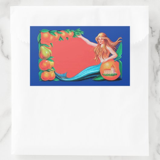 Zeemeermin en Fruitkrat Label Art (Tas)