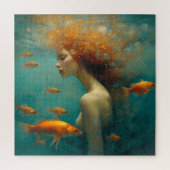 Zeemeermin en goudvis legpuzzel (Verticaal)