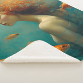 Zeemeermin en goudvis sherpa deken (3/4)