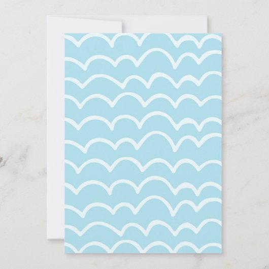 Zeemeermin en haai broers en zussen gezamenlijke v kaart (Achterkant)