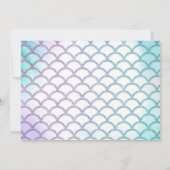 Zeemeermin en haai verjaardag uitnodiging zwembad  (Achterkant)