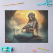 Zeemeermin en haar schildpadvriend bezoeken de gro tissuepapier (Craft)