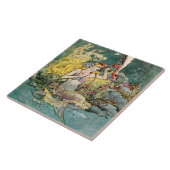 “Zeemeermin en harp” door Charles Folkard Tegeltje (Zijkant)