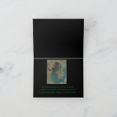 Zeemeermin en het schip Halloween verhaal Feestdagen Kaart (Binnen)