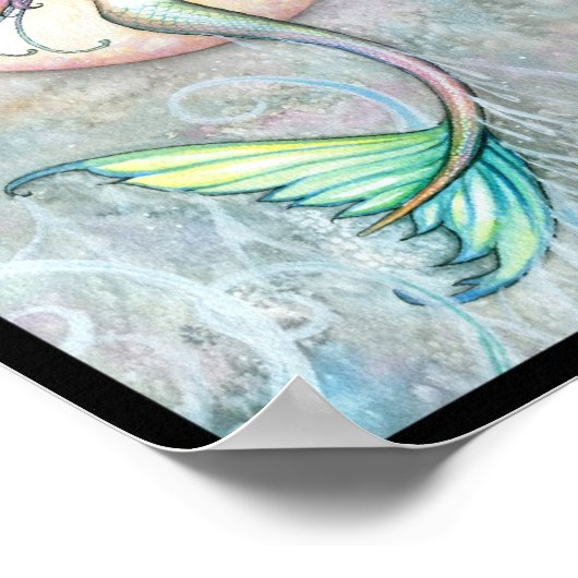 Zeemeermin en keiharde Poster van Molly Harrison (Hoek)