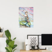 Zeemeermin en Kleine Fee Poster Print (Thuiskantoor)