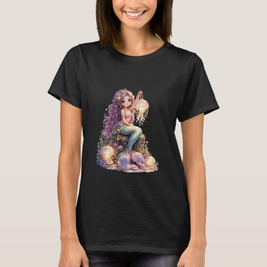 Zeemeermin en kwal lantaarn t-shirt (Voorkant)