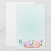 Zeemeermin en kwallen onder de Waterverf van de Ze (Voorkant / Achterkant)