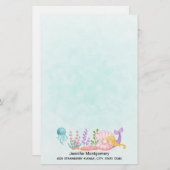 Zeemeermin en kwallen onder de Waterverf van de Ze (Voorkant / Achterkant)