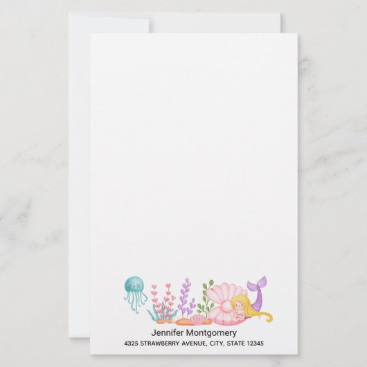 Zeemeermin en kwallen onder de Waterverf van de Ze (Voorkant)