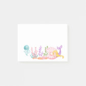 Zeemeermin en kwallen onder de Waterverf van de Ze Post-it® Notes (Voorkant)
