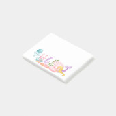 Zeemeermin en kwallen onder de Waterverf van de Ze Post-it® Notes (Schuin)