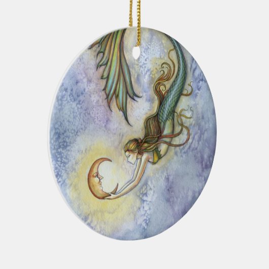 Zeemeermin en Maan Ornament (Rechts)