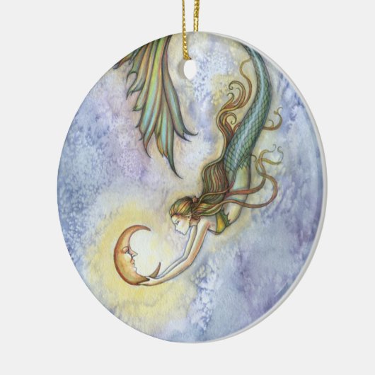 Zeemeermin en Maan Ornament (Links)