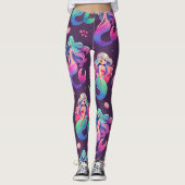 Zeemeermin en Marine Motieven Leggings (Voorkant)