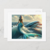 Zeemeermin en metgezel, briefkaart (Voorkant / Achterkant)