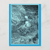 Zeemeermin en octopus briefkaart (Voorkant)
