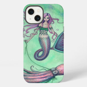 Zeemeermin en Octopus Fantasie Kunst Illustratie iPhone 13 Hoesje