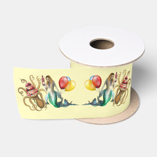 Zeemeermin en Octopus Party Tissue Paper Satijnen Lint