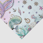 Zeemeermin en piraat onder het Zee Ontkoppeling Tissuepapier (Detail)