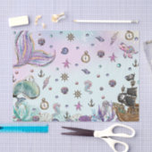 Zeemeermin en piraat onder het Zee Ontkoppeling Tissuepapier (Craft)