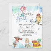 Zeemeermin en piraat | uitnodiging voor gezamenlij (Voorkant)