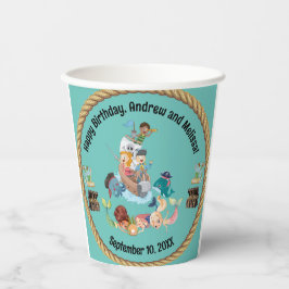 Zeemeermin en Piraat Verjaardag Papieren Bekers