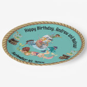 Zeemeermin en Piraat Verjaardag Papieren Bordje (Gekanteld)