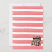 Zeemeermin en Piraat watercolorbirthday paInvitati Kaart (Achterkant)