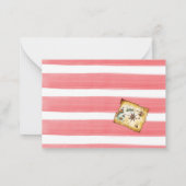 Zeemeermin en piraat waterverf verjaardagsfeest be notitiekaartje (Achterkant)