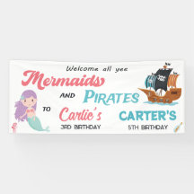 Zeemeermin en Pirate gezamenlijke verjaardagsfeest