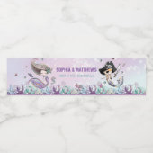 Zeemeermin en piraten Birthday Party under the Zee Waterfles Etiket (Enkel label)