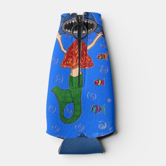 Zeemeermin en Shark Bottle Cooler (Achterkant)