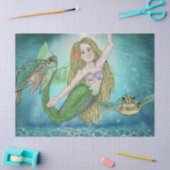 Zeemeermin en Turtles Moonlit Dance Tissuepapier (Craft)